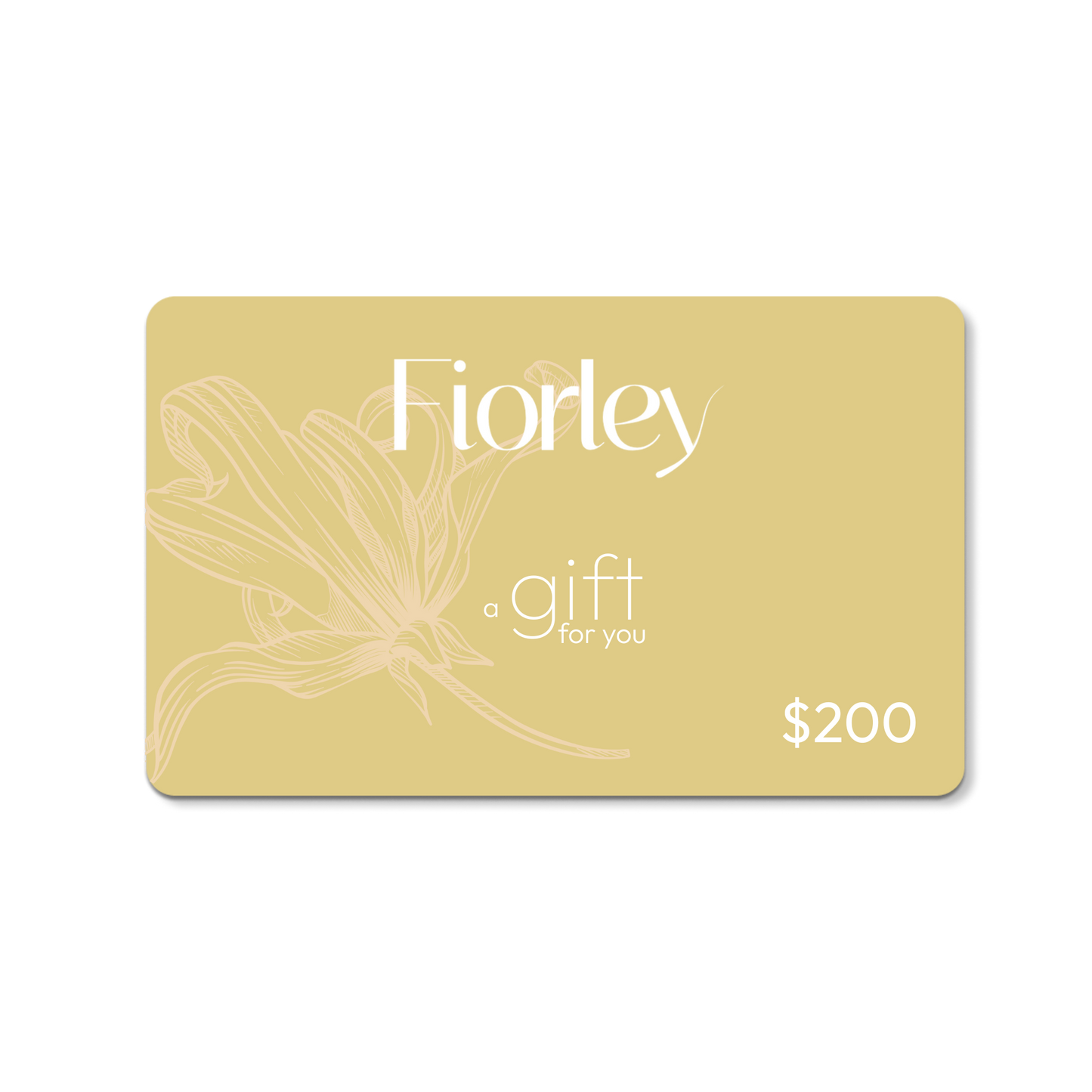 Fiorley gift card for natural shampoos, perfect present for Christmas, Mother’s Day, birthdays, or baby showers