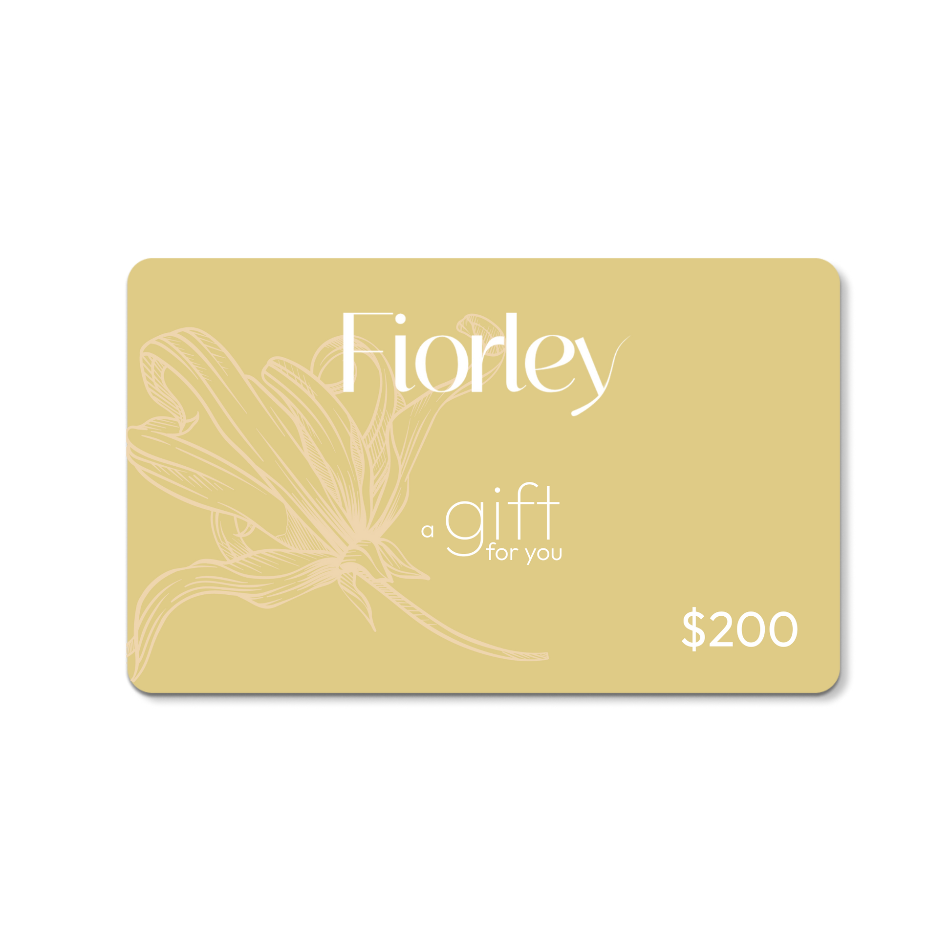 Fiorley gift card for natural shampoos, perfect present for Christmas, Mother’s Day, birthdays, or baby showers