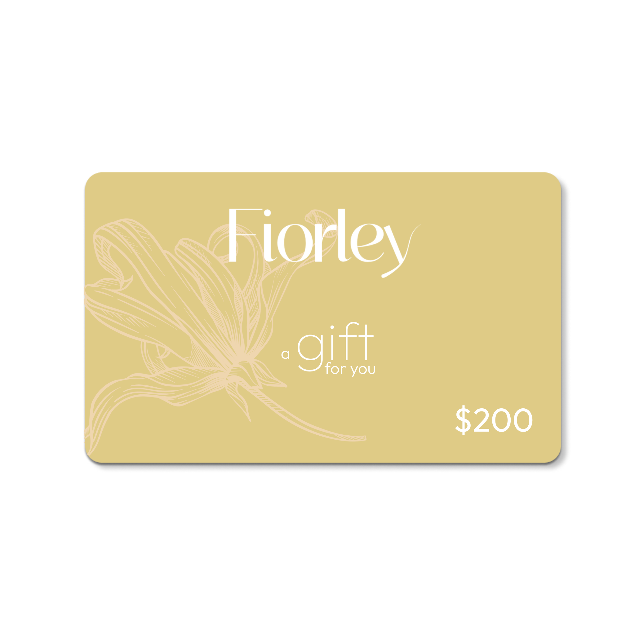 Fiorley gift card for natural shampoos, perfect present for Christmas, Mother’s Day, birthdays, or baby showers